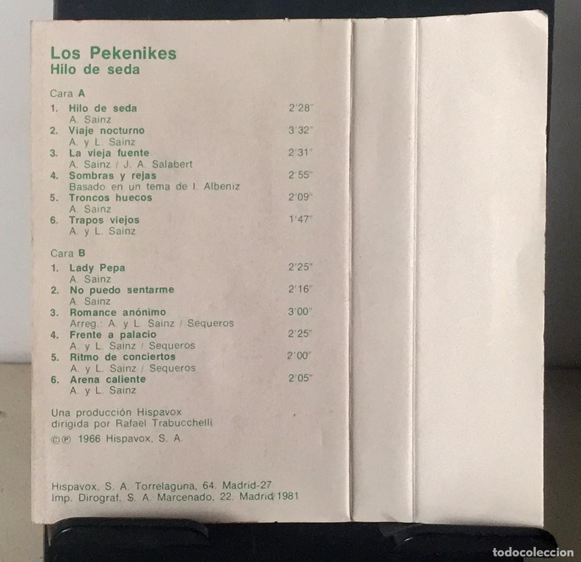 Casetes antiguos: Los Pekenikes - Hilo de Seda - Cassette - Foto 3