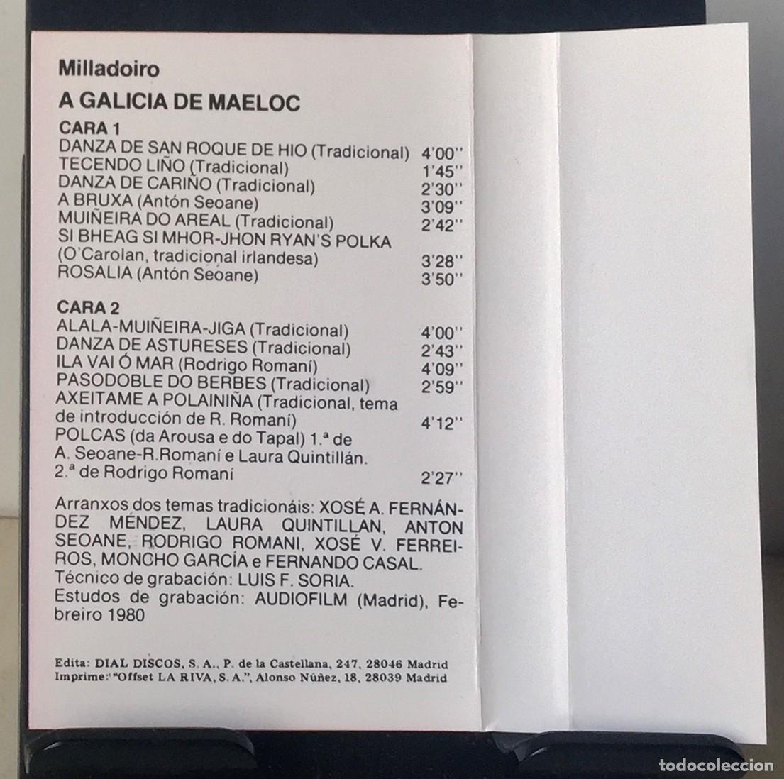 Casetes antiguos: Milladoiro - A Galicia de Maeloc - Cassette - Foto 3