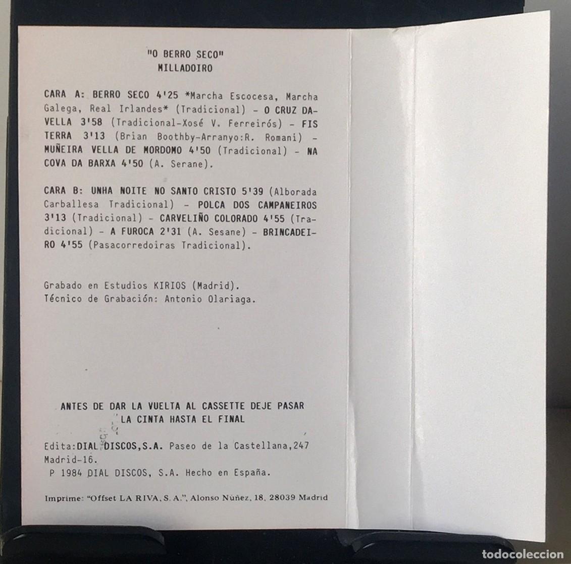 Casetes antiguos: Milladoiro - O Berro Seco - Cassette - Foto 3