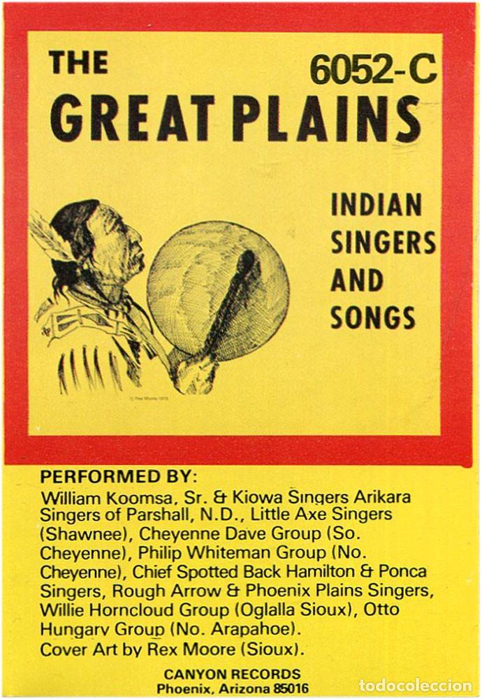 Casetes antiguos: VVAA - The Great Plains, Indian Singers And Songs - Cassette USA 1972 (Re) - Canyon Records