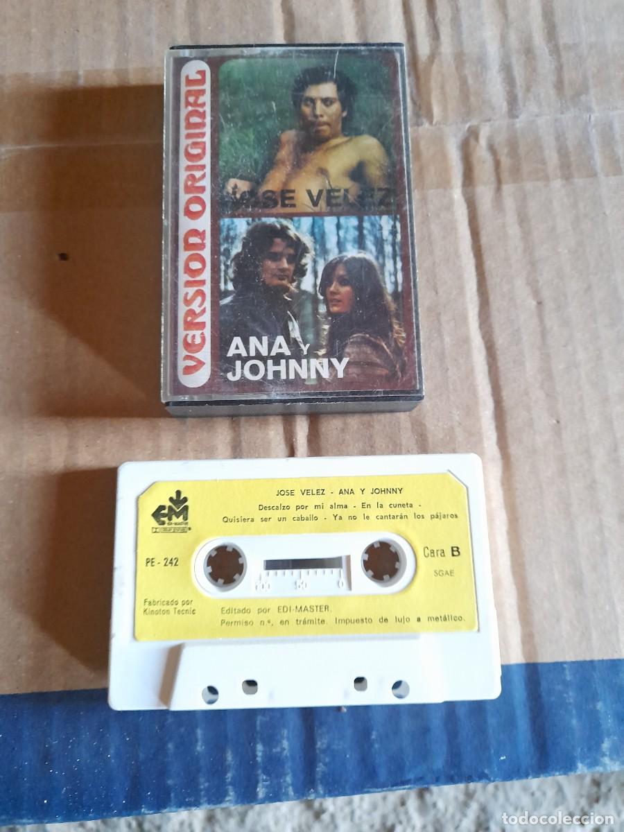 Casetes antiguos: Casete cinta de m&uacute;sica cassette Jose V&eacute;lez Ana y Johnny