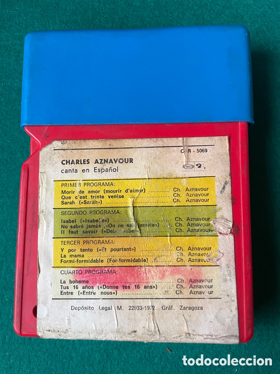 Casetes antiguos: CHARLES AZNAVOUR 8 pistas - Foto 2