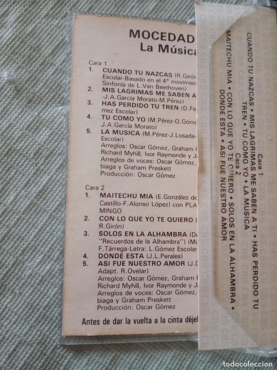 Casetes antiguos: MOCEDADES / LA MUSICA / CASETT - Foto 2