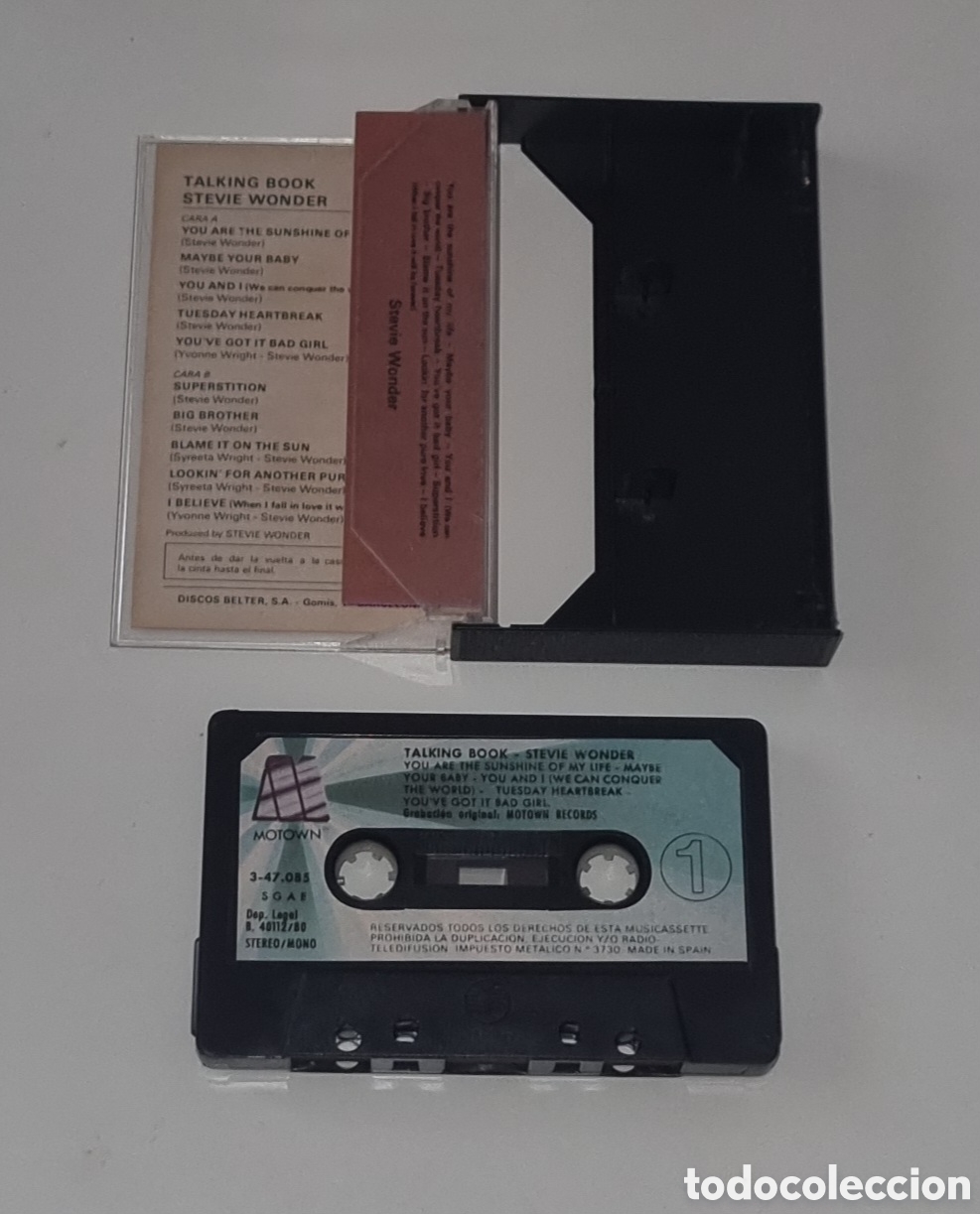 Casetes antiguos: STEVIE WONDER / CASSETTE / TALKING BOOK - Foto 2