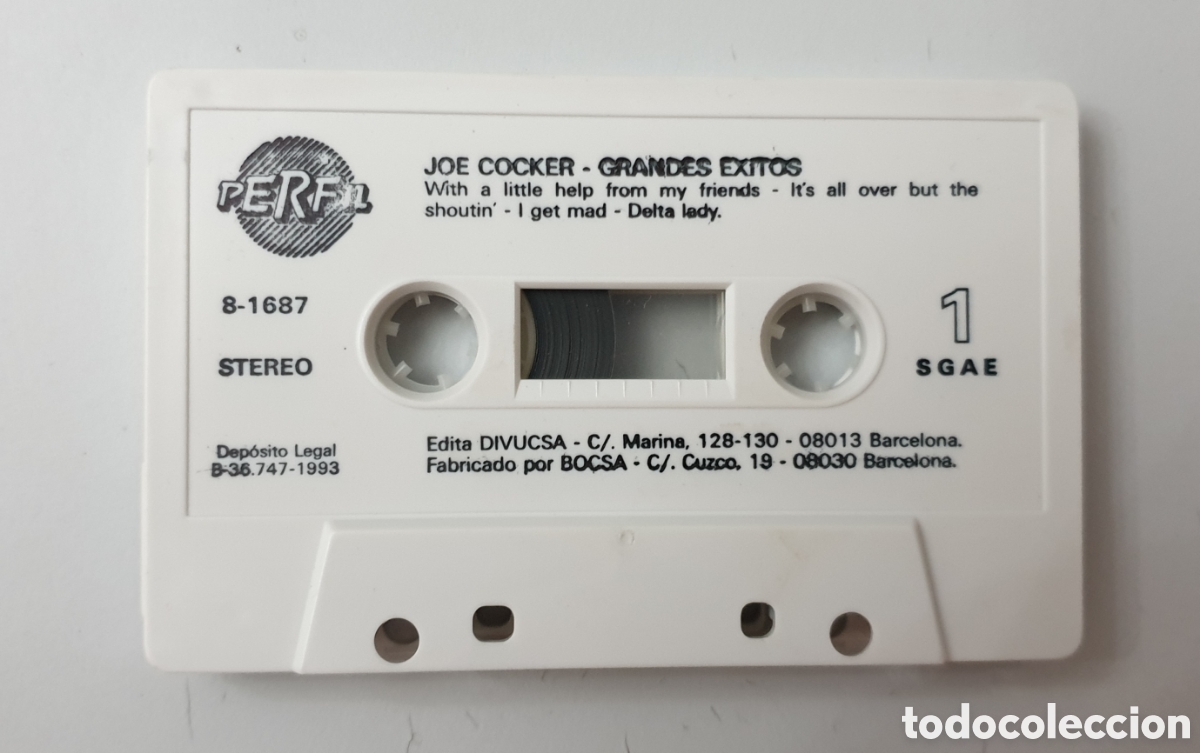 Casetes antiguos: CASSETTE JOE COCKER - Grandes &Eacute;xitos (Espa&ntilde;a - Perfil - 1993) - Foto 4