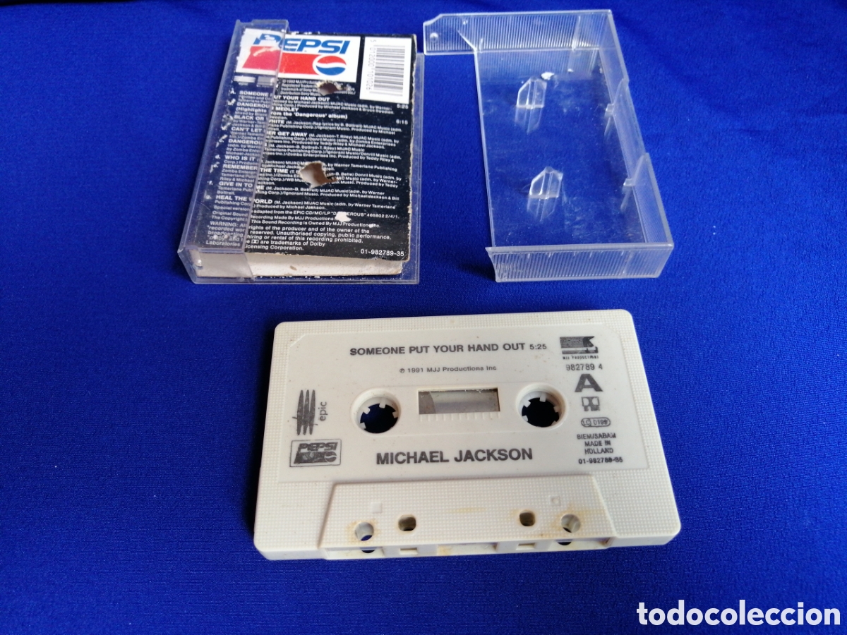 Casetes antiguos: MICHAEL JACKSON - PEPSI - SOMEONE PUT YOUR HAND OUT - Foto 2