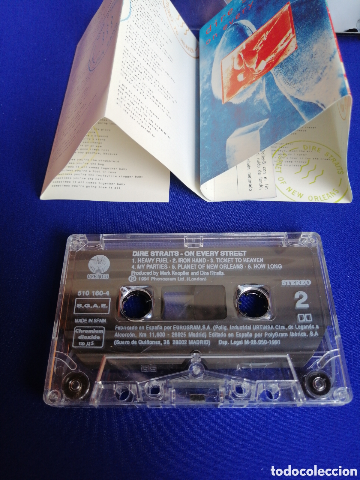 Casetes antiguos: DIRE STRAITS - ON EVERY STREET - Foto 3