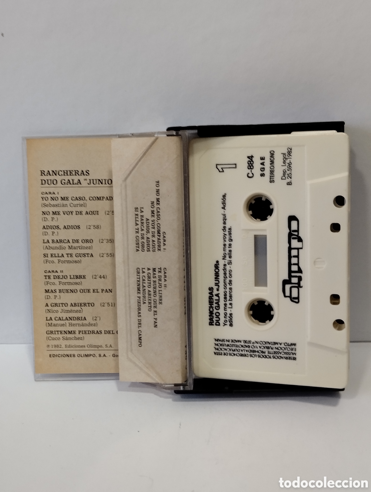 Casetes antiguos: CASSETTE RANCHERAS DUO GALA JUNIOR - Foto 2