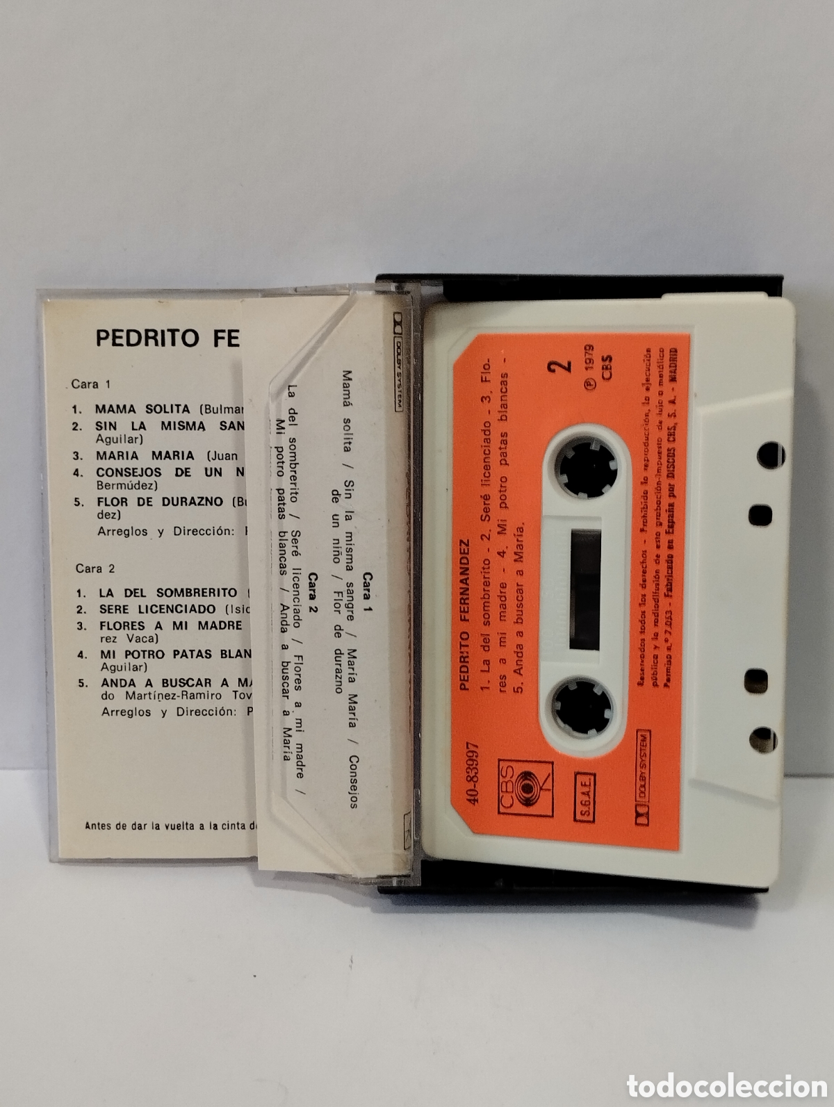 Casetes antiguos: CASSETTE PEDRITO FERNANDEZ - Foto 2