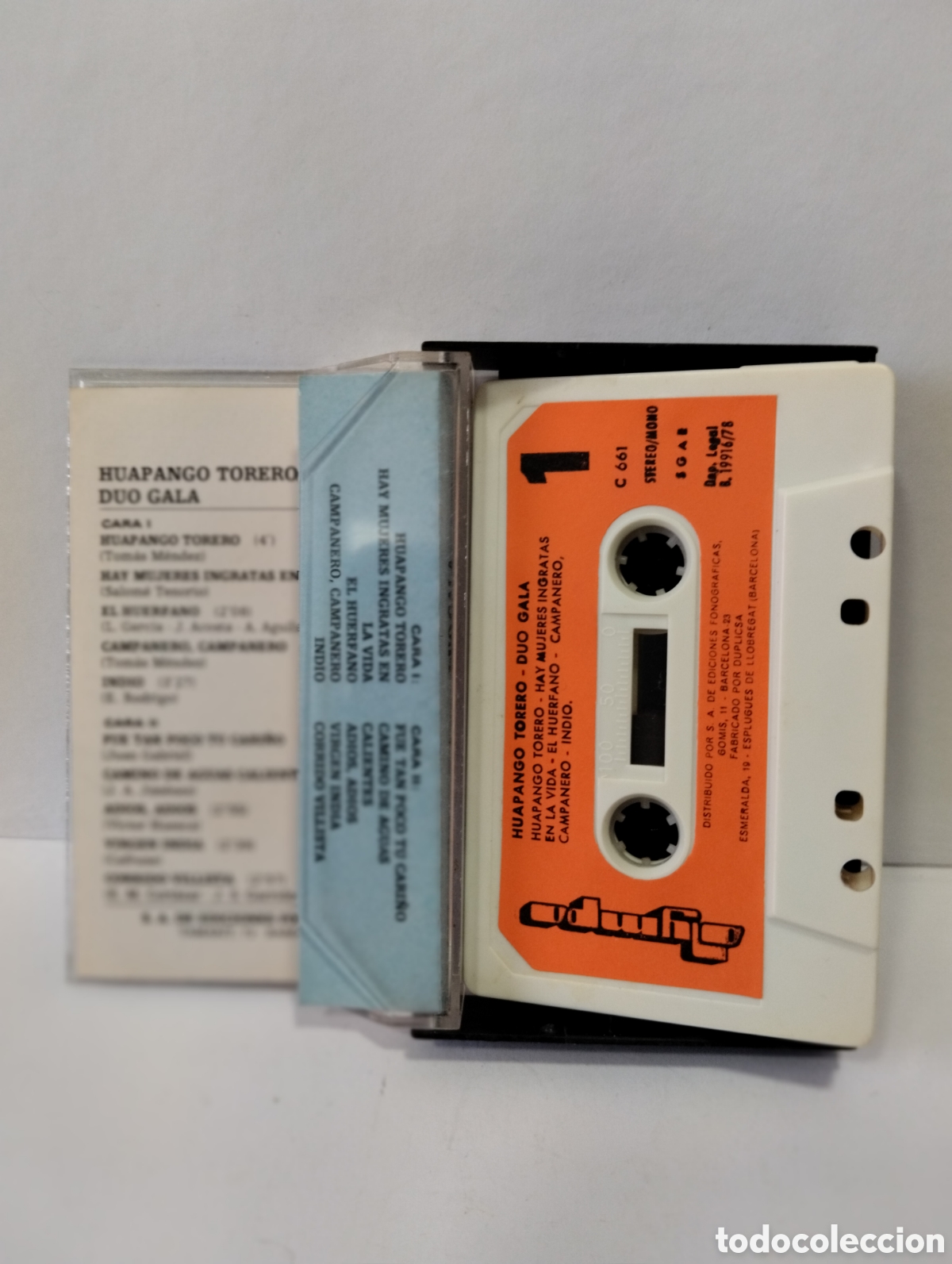 Casetes antiguos: CASSETTE EL DUO GALA HUAPANGO TORERO - Foto 2