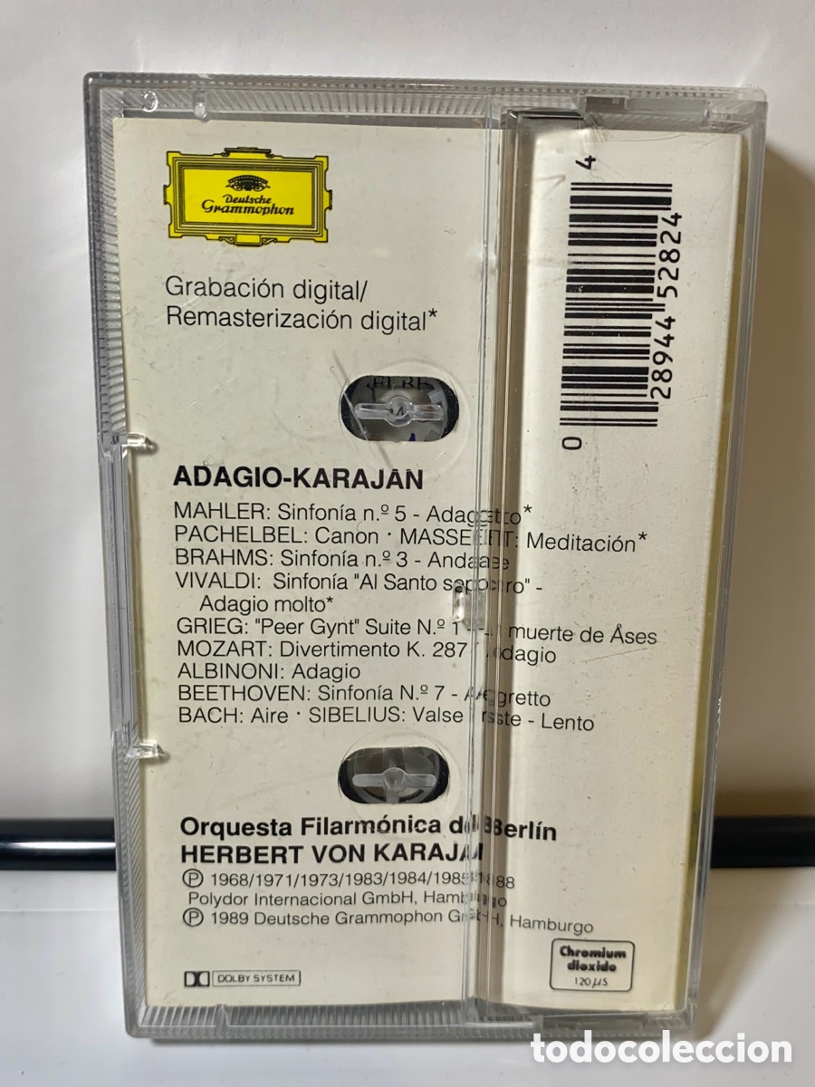 Casetes antiguos: Adagio Karajan Cassette - Foto 2
