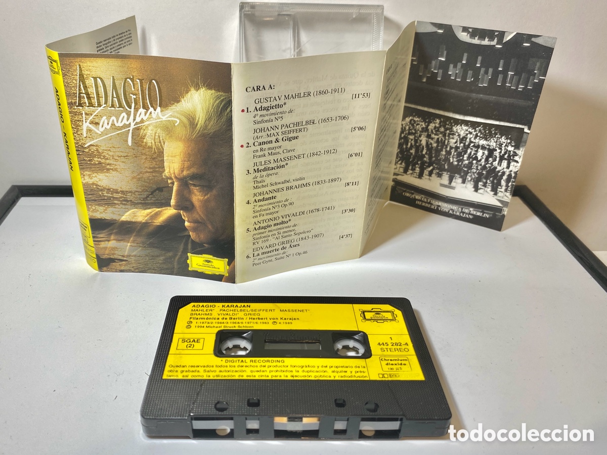 Casetes antiguos: Adagio Karajan Cassette - Foto 3