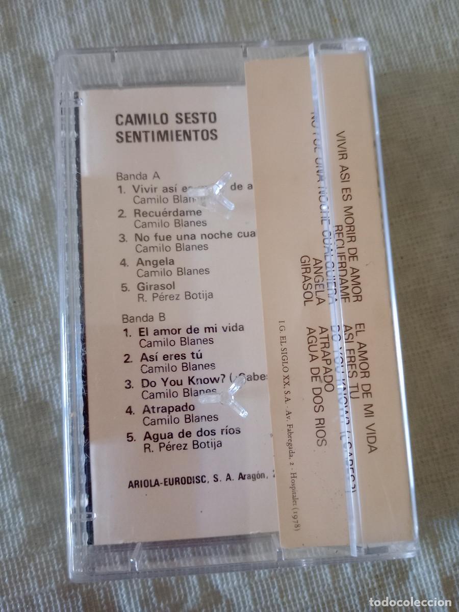 Casetes antiguos: CAMILO SESTO / SENTIMIENTOS CASETT - Foto 2