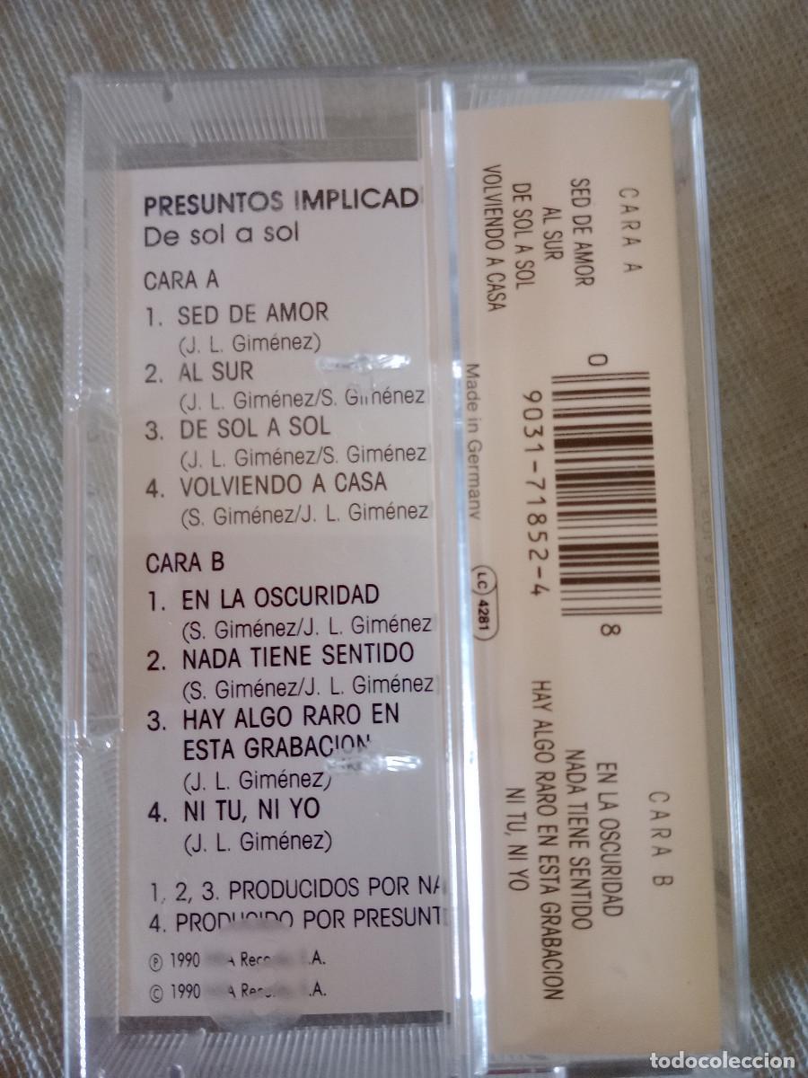 Casetes antiguos: PRESUNTOS IMPLICADOS / DE SOL A SOL CASETT - Foto 2