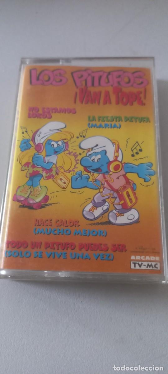 Casetes antiguos: Cinta casete Los Pitufos - Van a tope - Foto 1