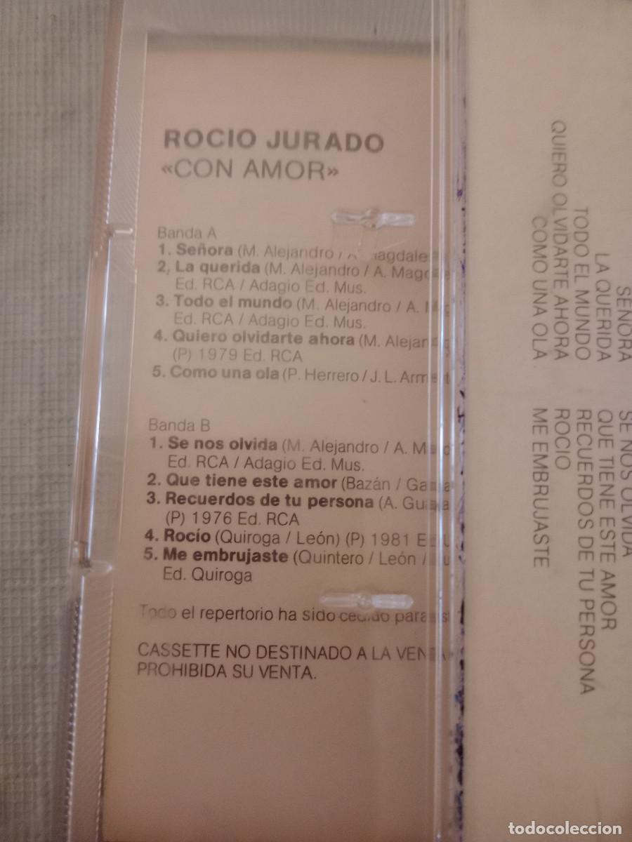 Casetes antiguos: ROCIO JURADO / CON AMOR CASETT - Foto 2