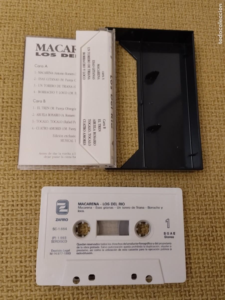 Casetes antiguos: Cinta Cassette Los del R&iacute;o. Macarena - Foto 3