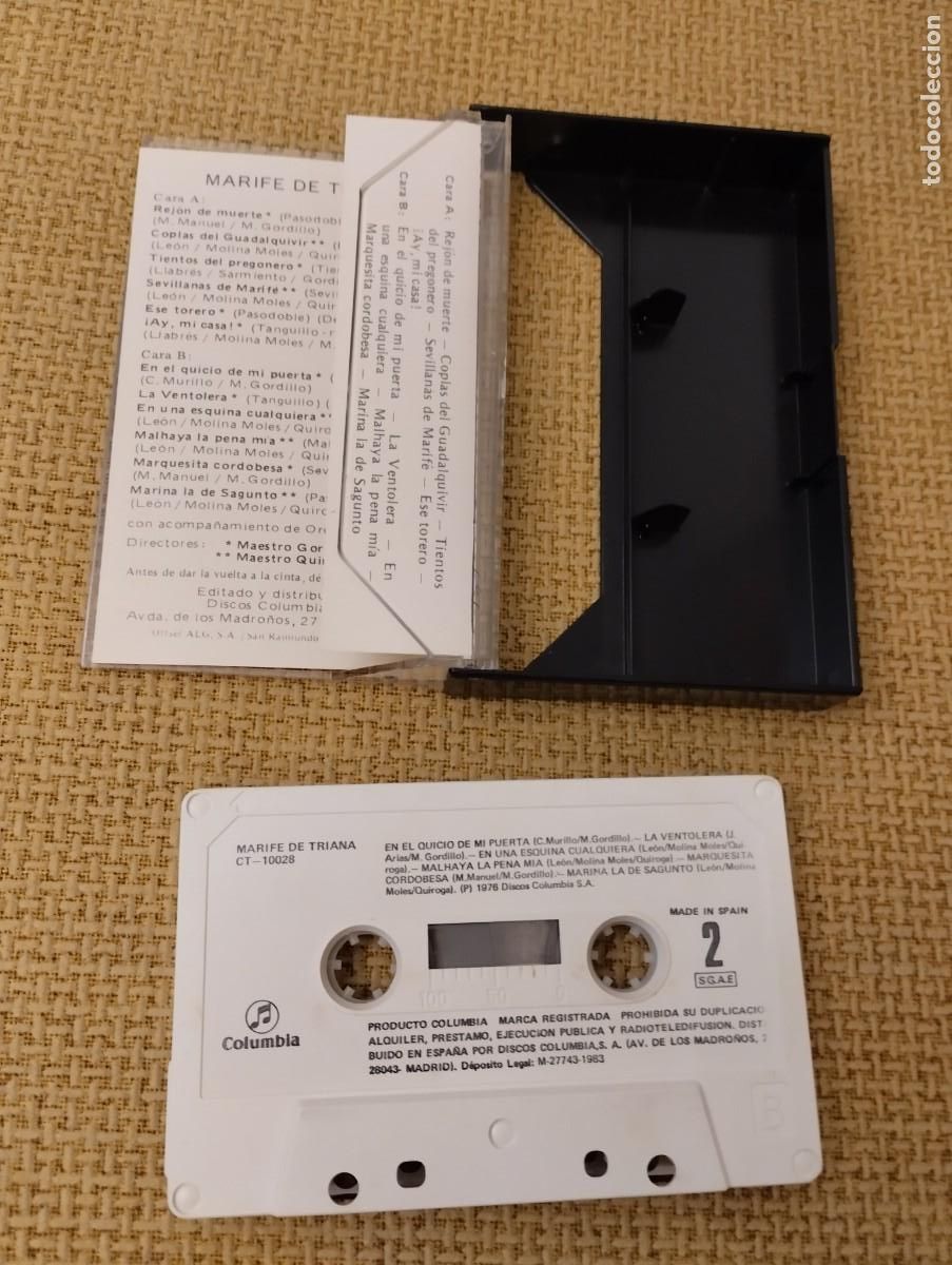 Casetes antiguos: Cinta Cassette. Marif&eacute; de Triana. - Foto 3