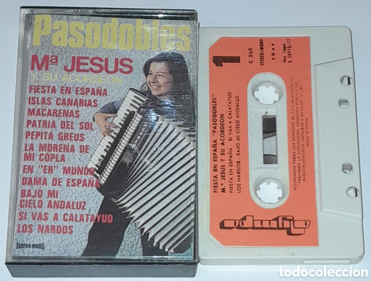 Casetes antiguos: Ma JESUS Y SU ACORDEON - PASODOBLES - Foto 1