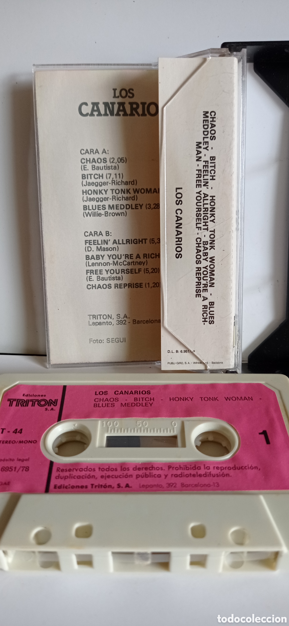 Casetes antiguos: CINTA CASSETTE / LOS CANARIOS - Foto 2