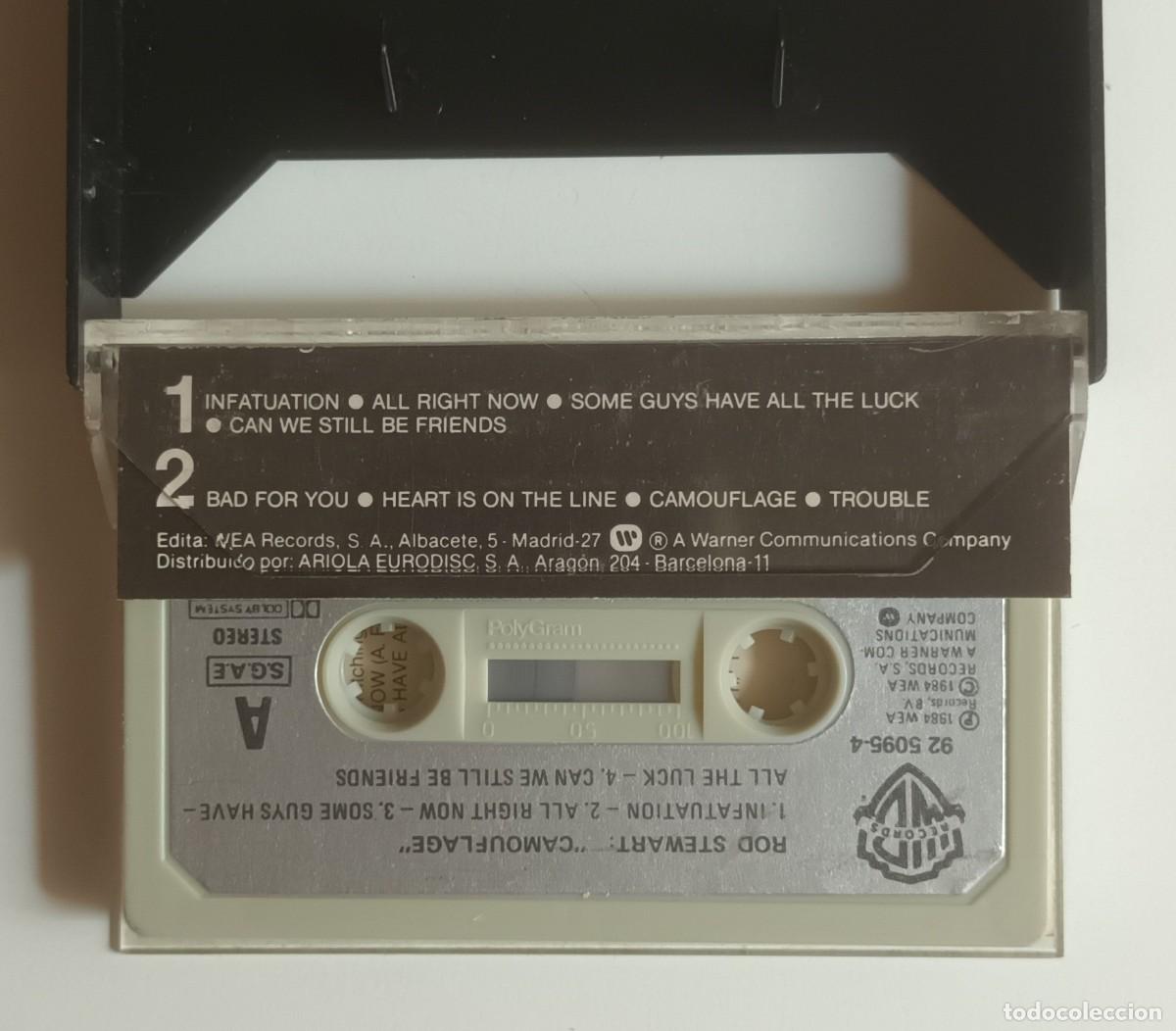 Casetes antiguos: CASSETTE - ROD STEWART - CAMOUFLAGE - Foto 2