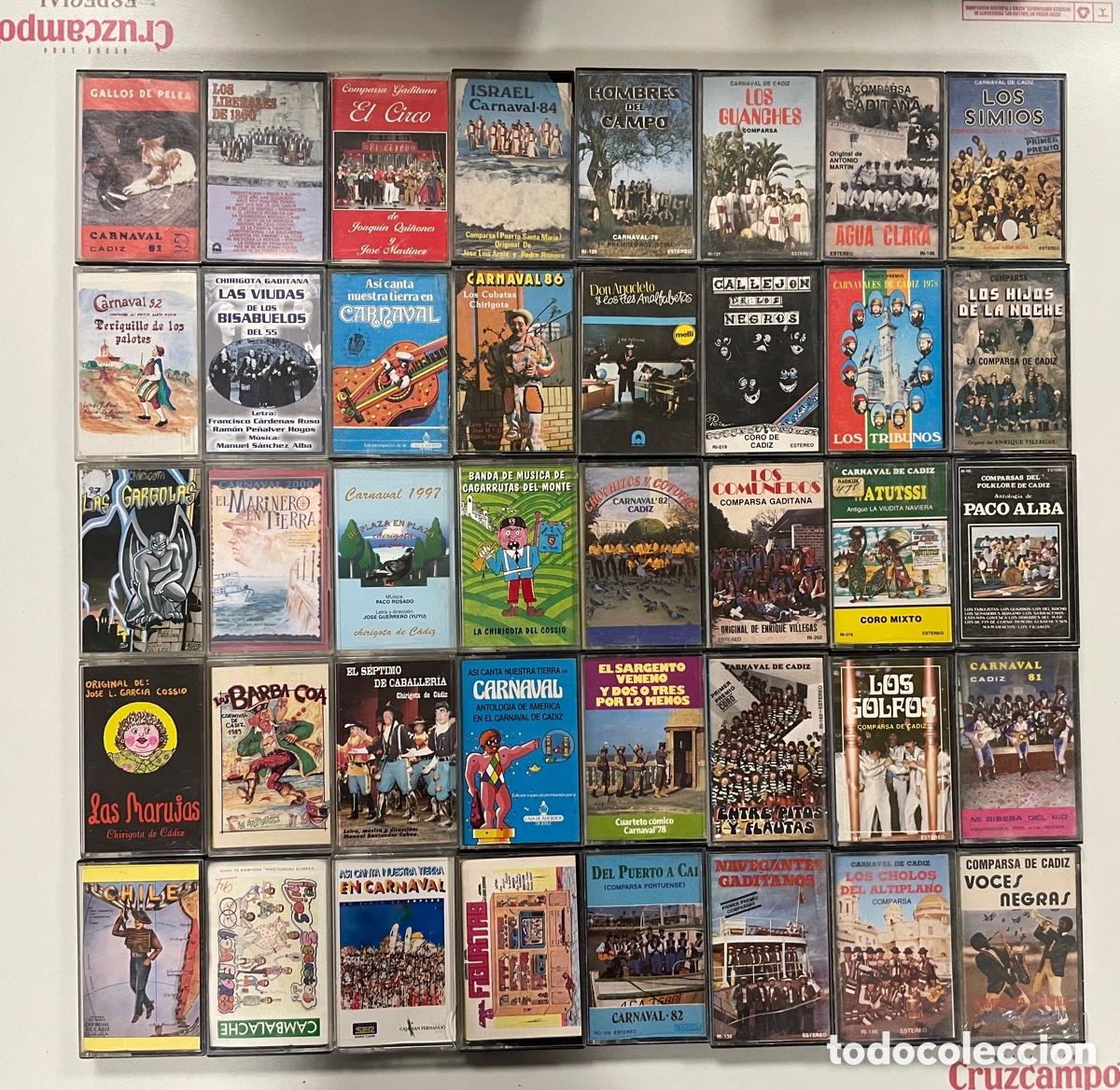 Casetes antiguos: C&Aacute;RNAVAL CADIZ COLECCI&Oacute;N CINTAS DE AGRUPACIONES. LAS DE LAS FOTOS. 235 en total