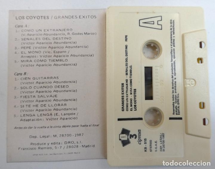 Casetes antiguos: CINTA CASETE LOS COYOTES &ndash; GRANDES EXITOS 1987 - Foto 2