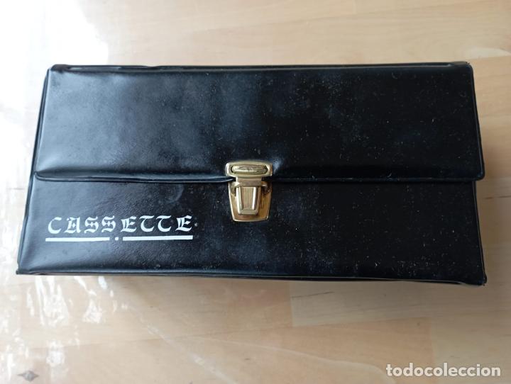 Casetes antiguos: Caja para guardar 12 Casetes Porta Casets Cassettes casete cinta.