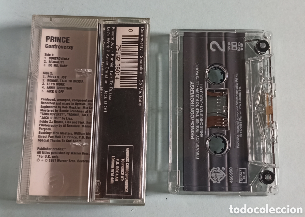 Casetes antiguos: Cinta Casete Prince - Controversy - Foto 2
