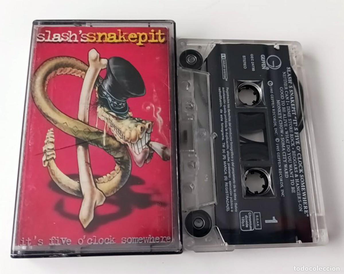 Casetes antiguos: CASSETTE SLASH&acute;S SNAKEPIT - IT&acute;S FIVE O&acute;CLOCK SOMEWHERE - Foto 1