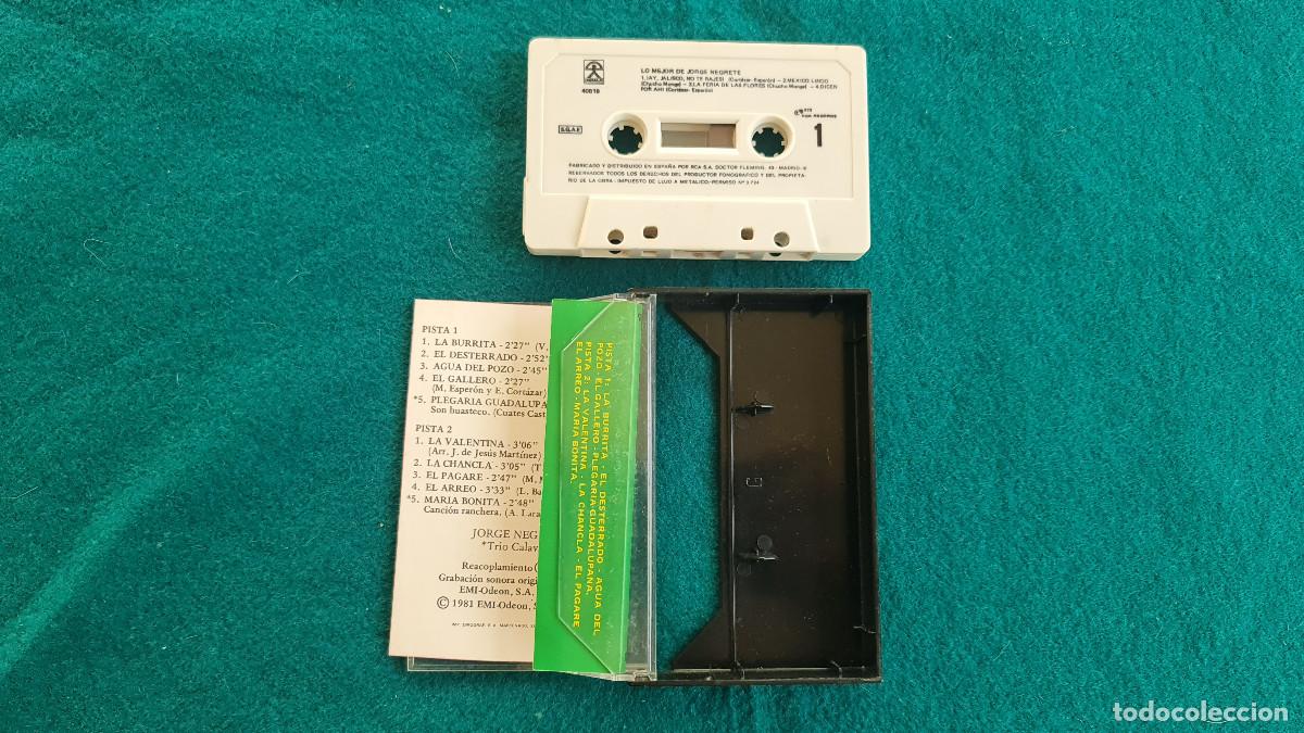 Casetes antiguos: CINTA DE CASSETTE JORGE NEGRETE - LA BURRITA - Foto 2