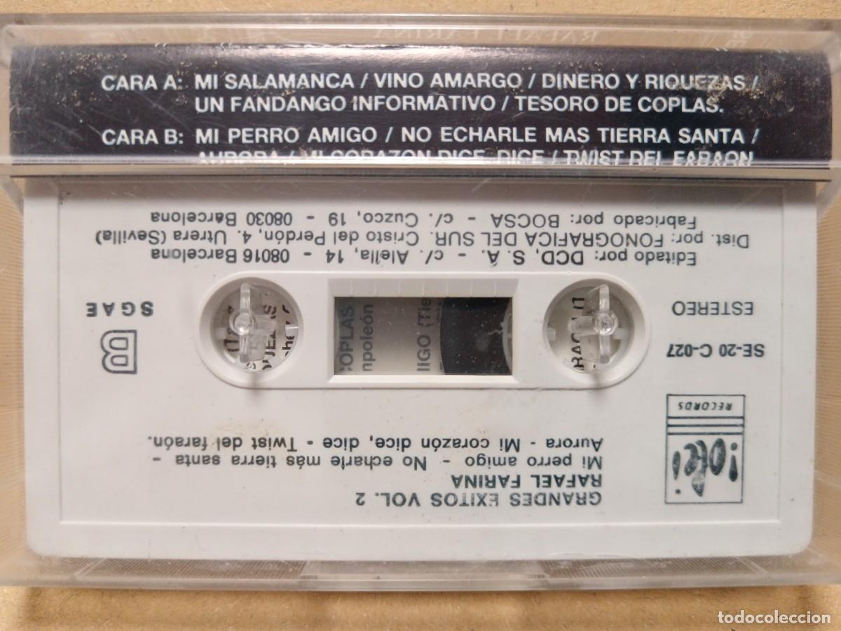 Casetes antiguos: Rafael Farina. Los &eacute;xitos de. Vol. 2 - Foto 2