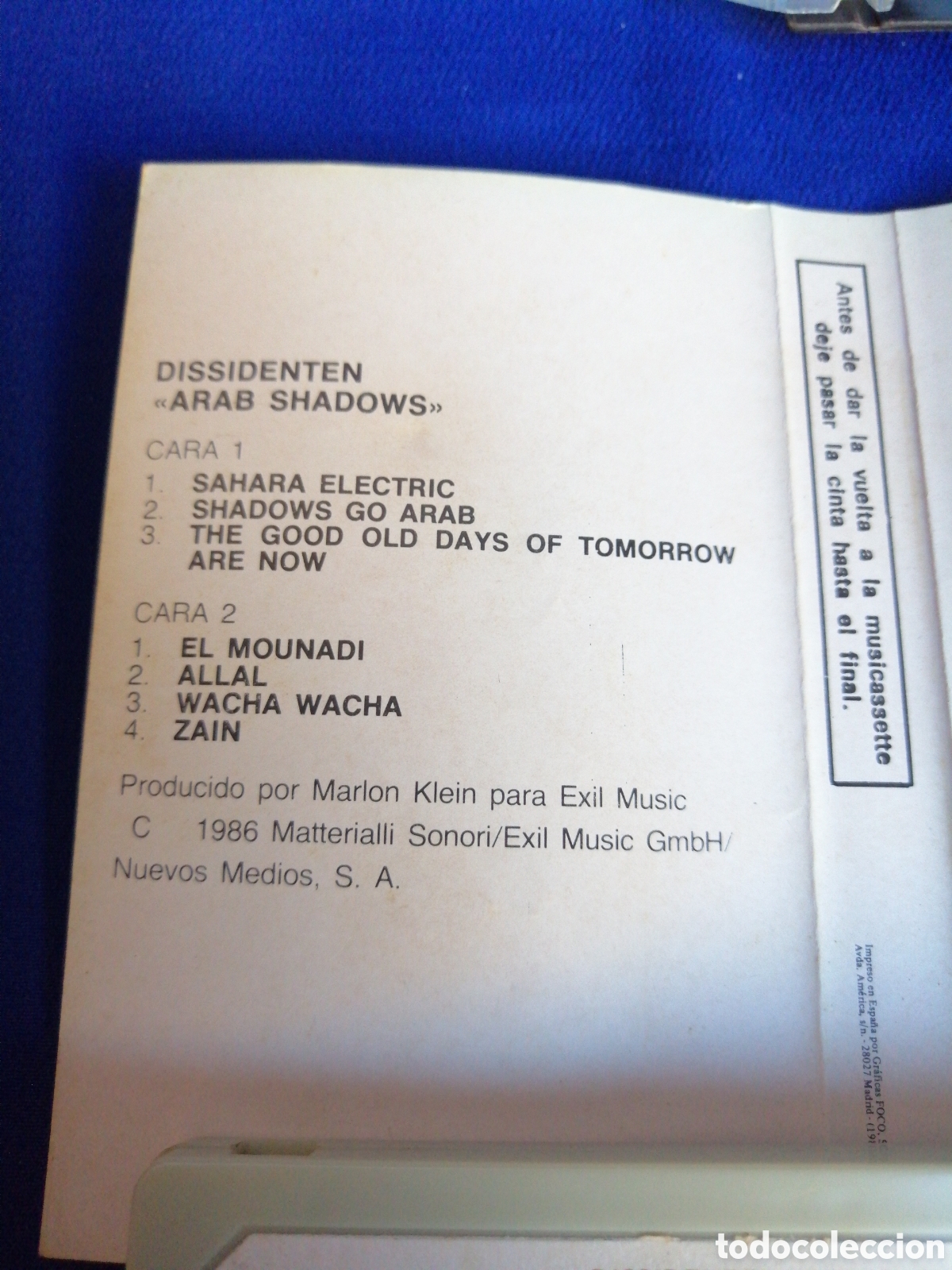 Casetes antiguos: DISSIDENTEN ARAB SHADOWS 1986 - Foto 3