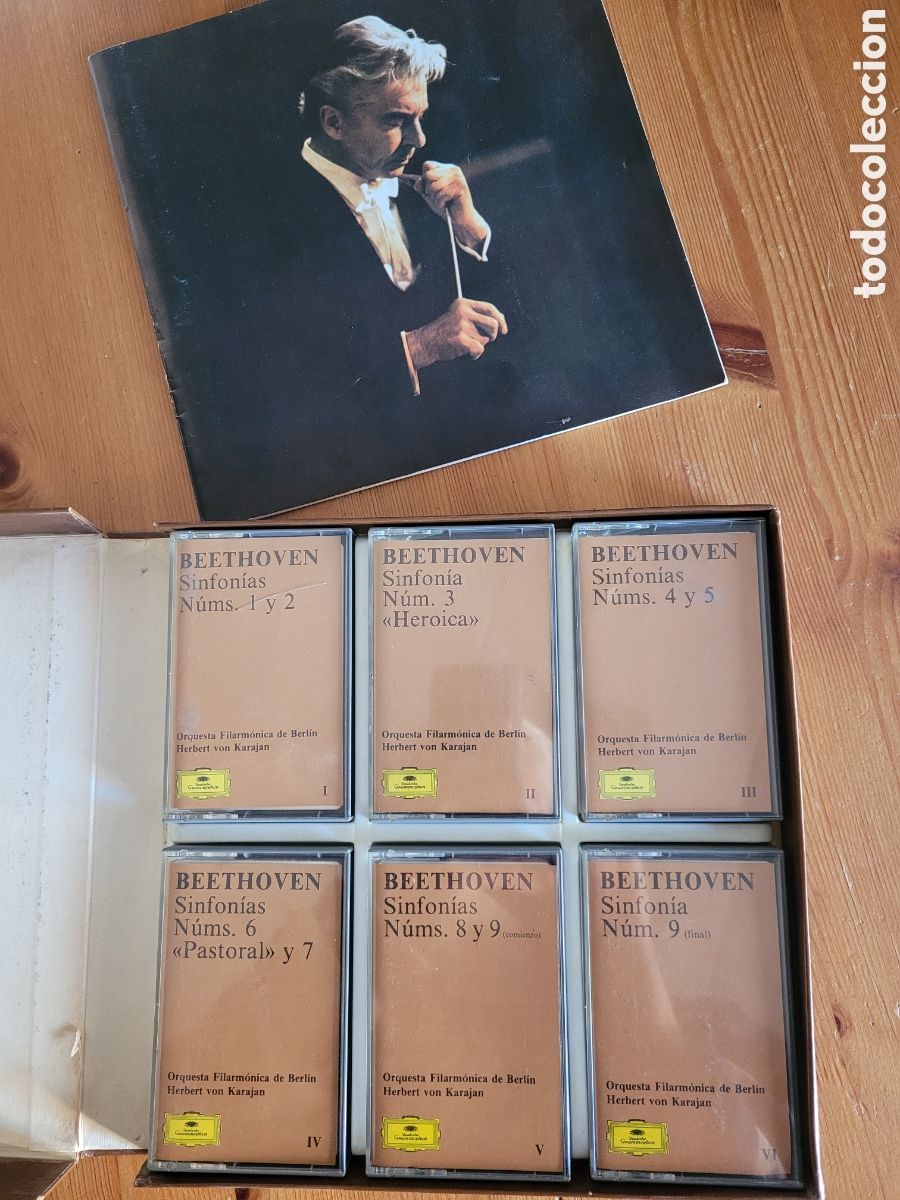 Casetes antiguos: Estuche 6 cintas cassette Beethoven. - Foto 2