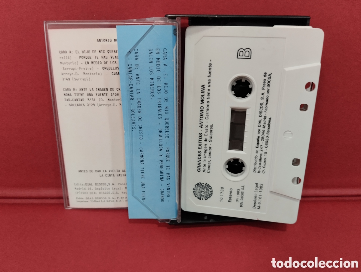 Casetes antiguos: CINTA CASSETTE ANTONIO MOLINA GRANDES EXITOS 1983 - Foto 2