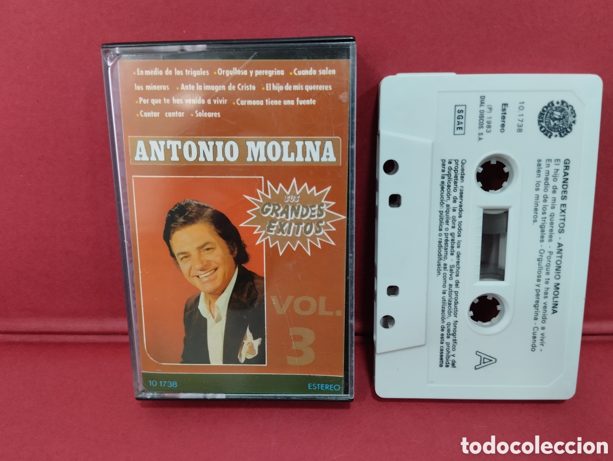 Casetes antiguos: CINTA CASSETTE ANTONIO MOLINA GRANDES EXITOS 1983 - Foto 1