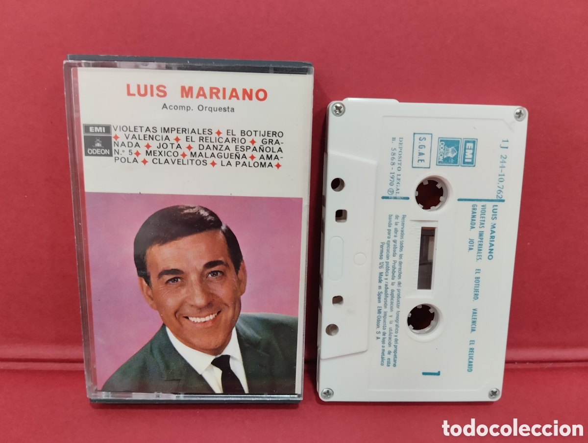 Casetes antiguos: CINTA CASSETTE LUIS MARIANO EMI ODEON 1970 - Foto 1