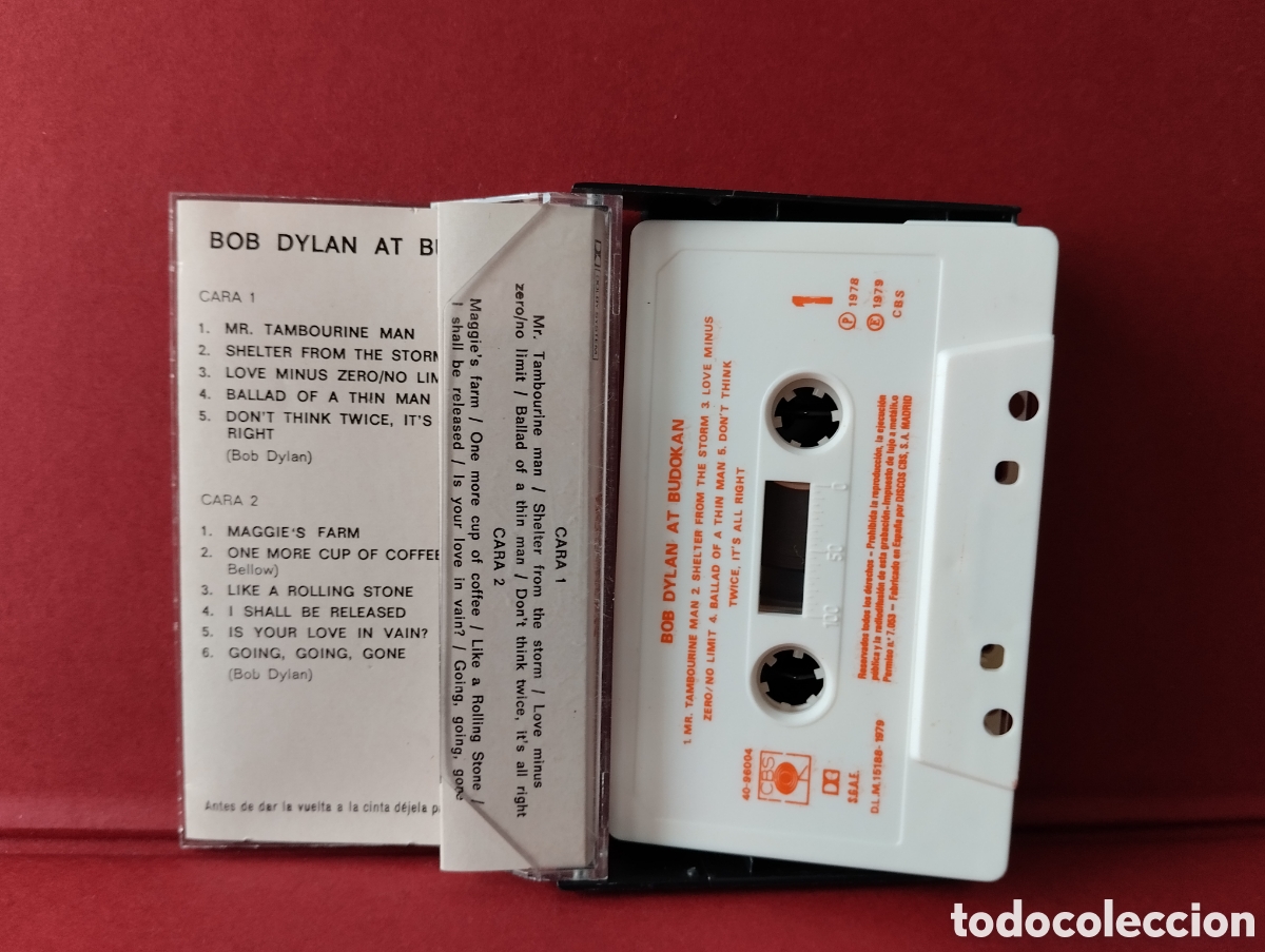 Casetes antiguos: CINTA CASSETTE BOB DYLAN AT BUDOKAN CBS 1978 - Foto 2