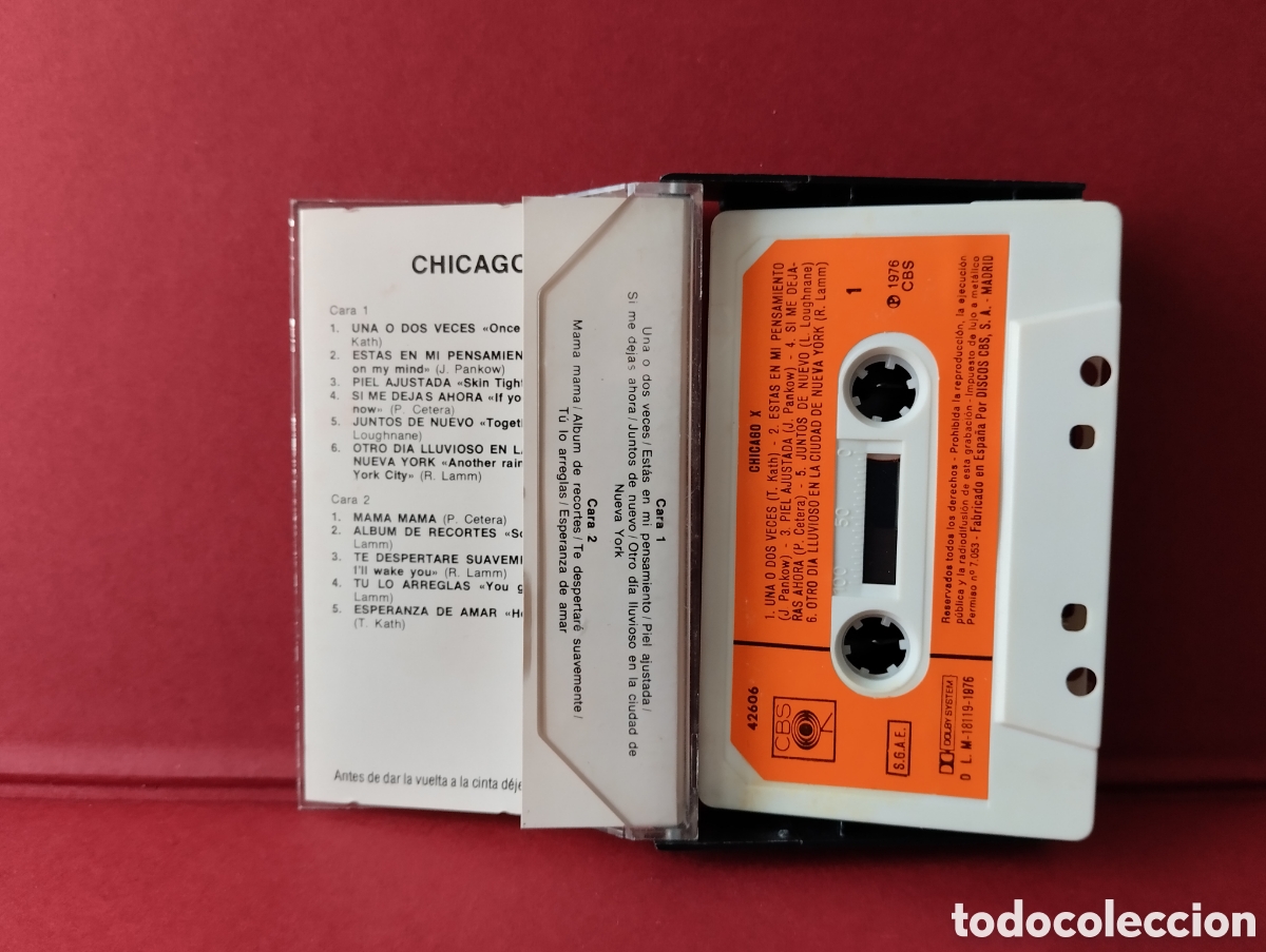 Casetes antiguos: CINTA CASSETTE CHICAGO X CBS 1976 - Foto 2