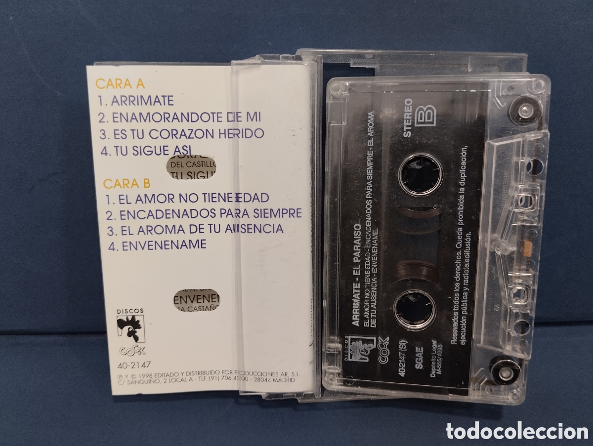 Casetes antiguos: CINTA CASSETTE EL PARAISO ARRIMATE - Foto 2
