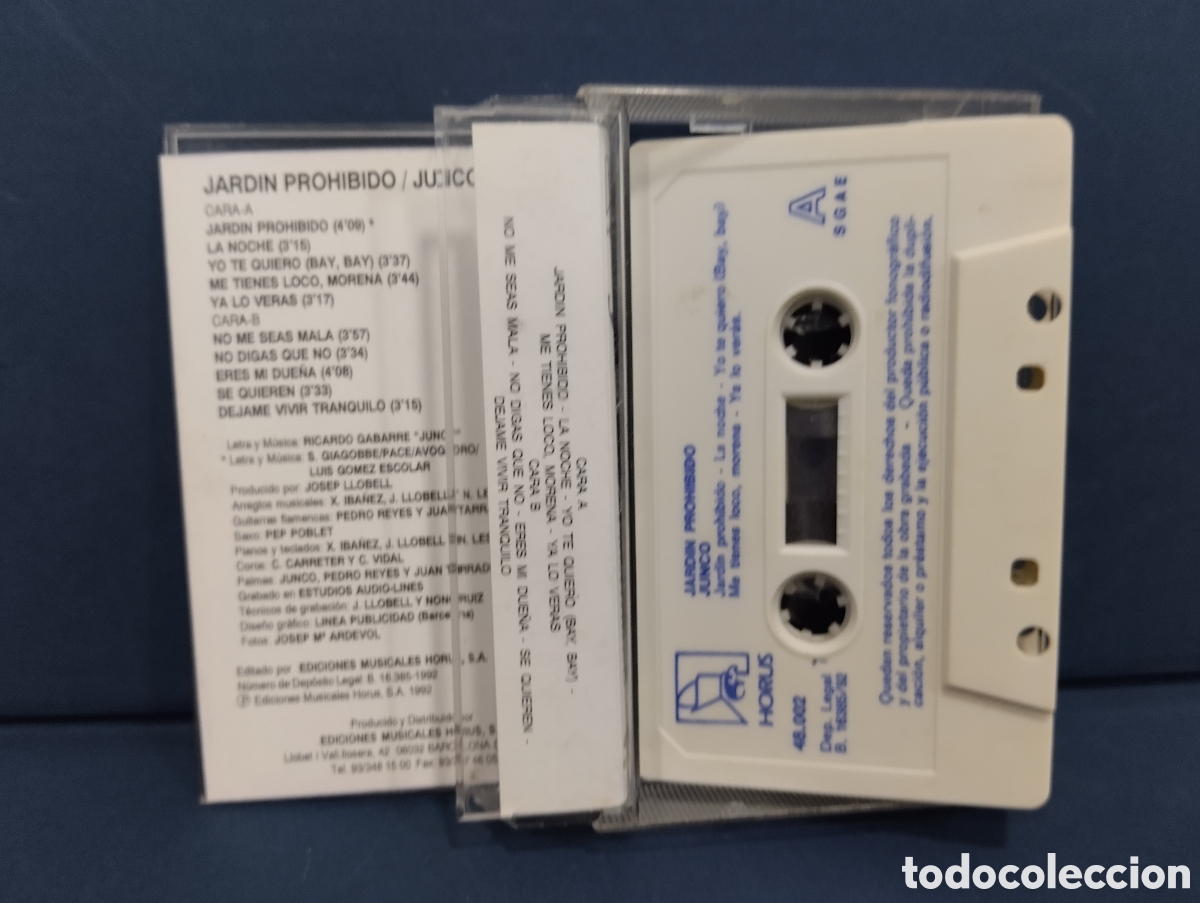 Casetes antiguos: CINTA CASSETTE JUNCO JARDIN PROIBIDO - Foto 2