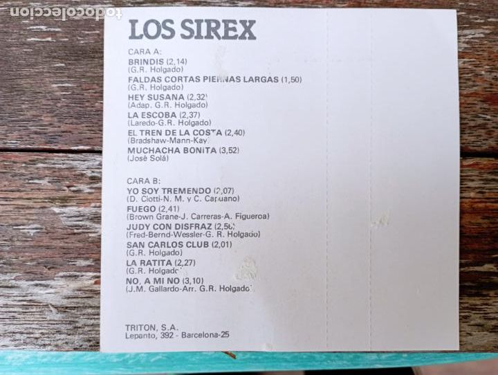 Casetes antiguos: Antigua caratula de cassette de LOS SIREX. - Foto 2