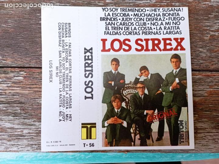 Casetes antiguos: Antigua caratula de cassette de LOS SIREX. - Foto 1
