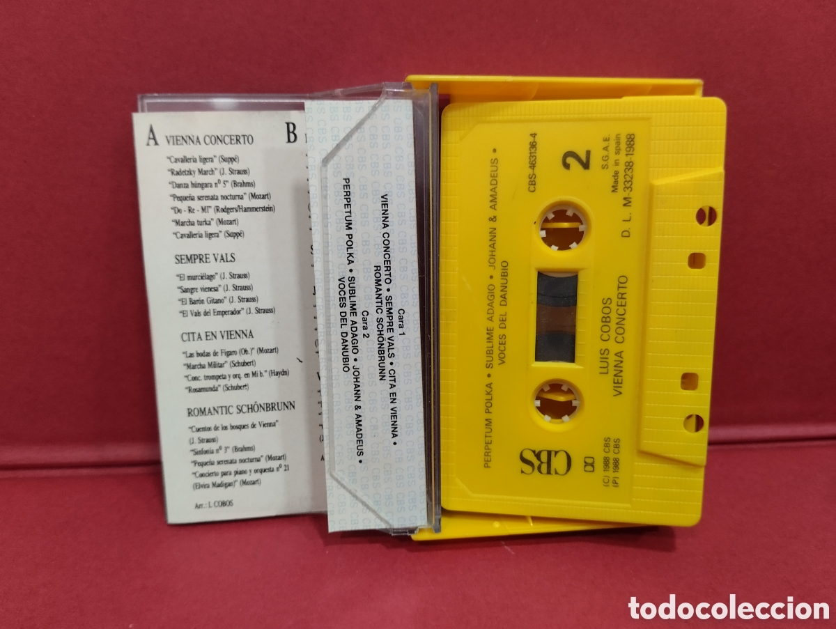 Casetes antiguos: CINTA CASSETTE LUIS COBOS VIENNA CONCERTO - Foto 2