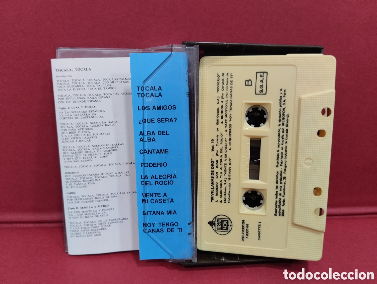 Casetes antiguos: CINTA CASSETTE SEVILLANAS DE ORO - Foto 2