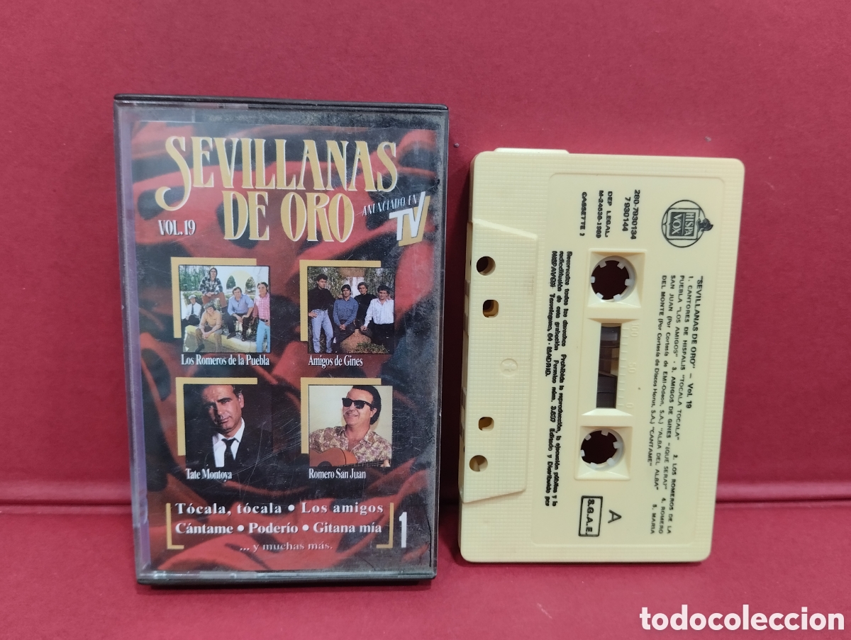 Casetes antiguos: CINTA CASSETTE SEVILLANAS DE ORO - Foto 1