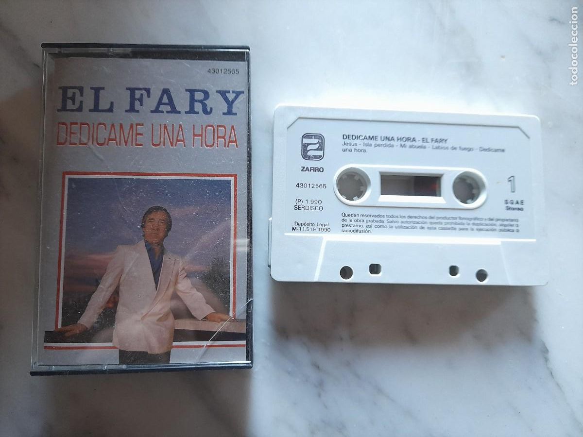 Casetes antiguos: Casete cinta m&uacute;sica Dedicame 1 una hora El Fary