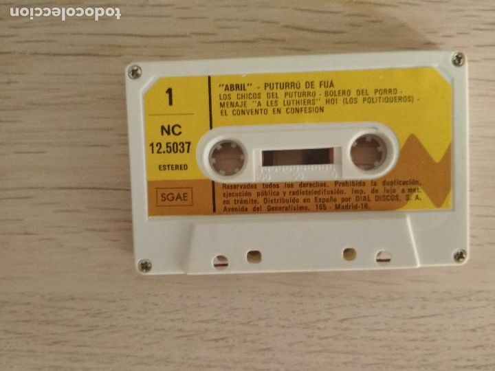 Casetes antiguos: puturru de fua, abril.1979 - Foto 2