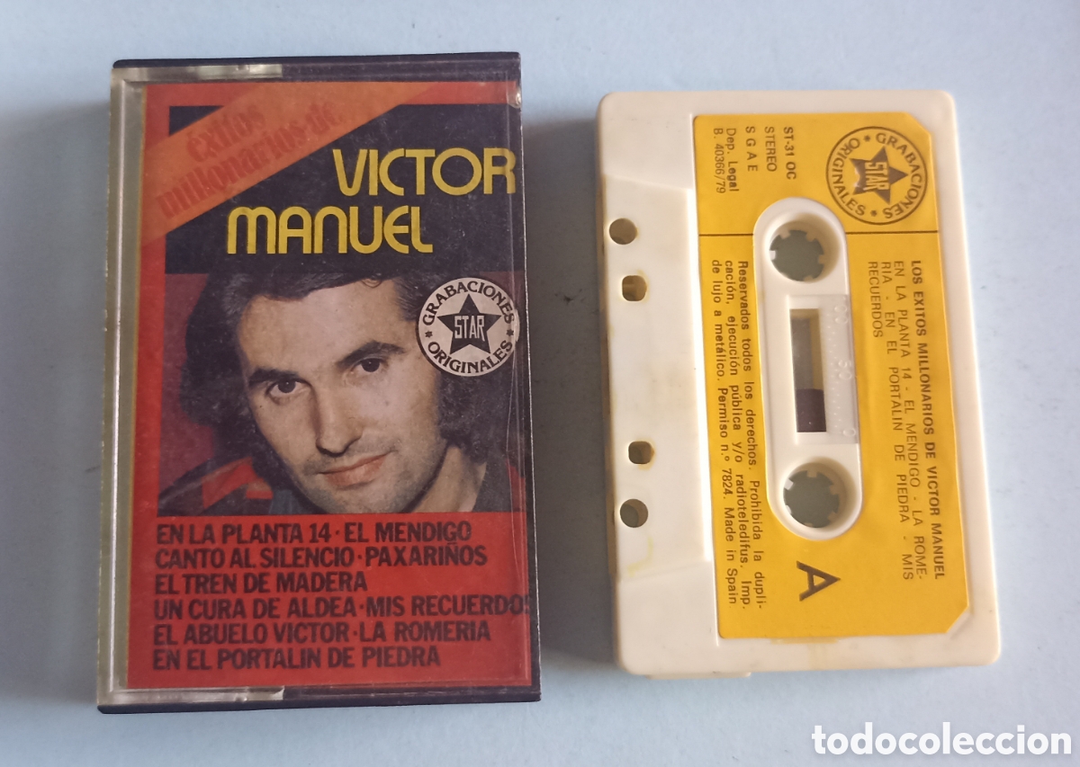 Casetes antiguos: Cinta Casete V&iacute;ctor Manuel - &Eacute;xitos millonarios - Foto 1