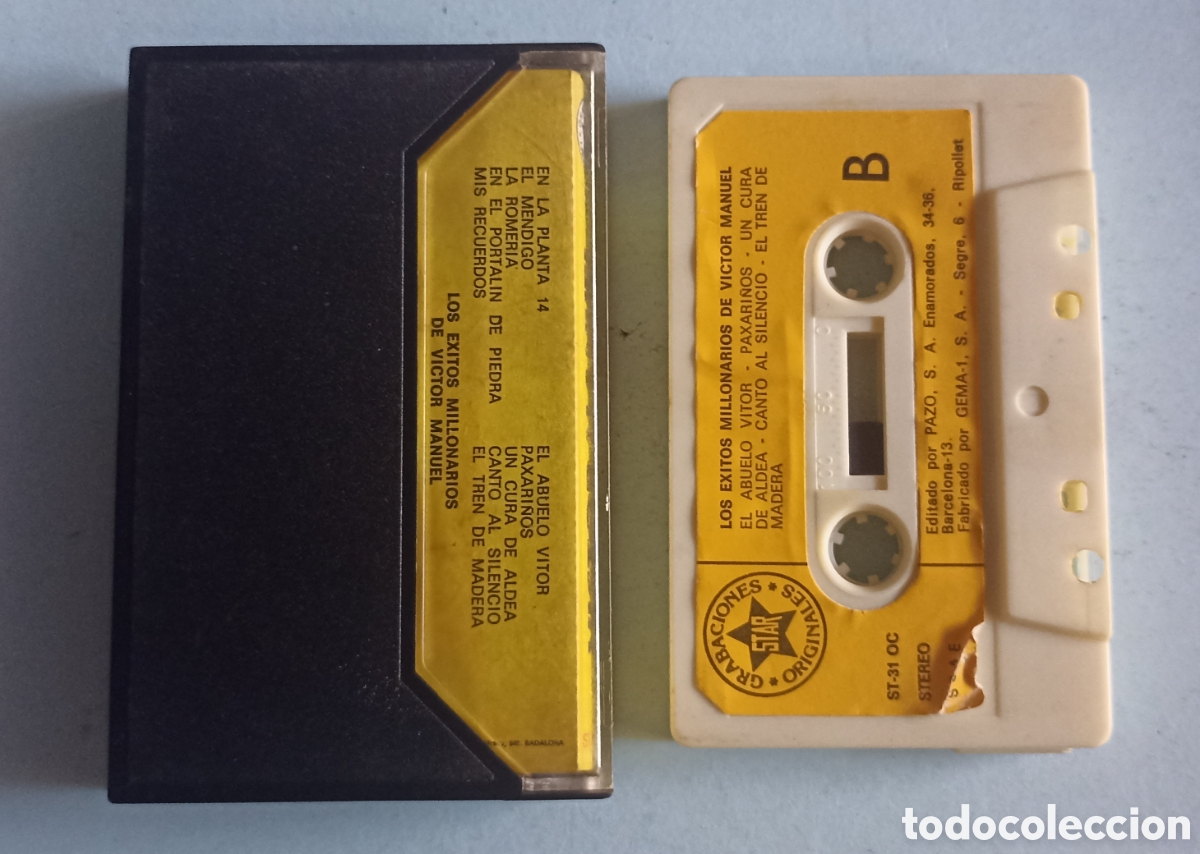 Casetes antiguos: Cinta Casete V&iacute;ctor Manuel - &Eacute;xitos millonarios - Foto 2